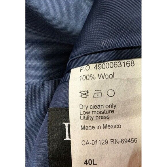 Ralph Lauren Black Label Blue Wool Sport Coat Blazer 40 Long - Picture 5 of 8